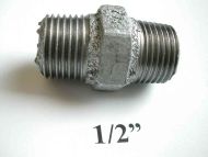 1/2" BSP Galvanised Iron Hex Nipple