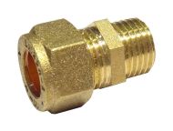 10mm Compression x 1/4" BSP Male Iron Straight Adaptor