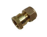 10mm Compression x 1/4" BSP Female Iron Straight Adaptor