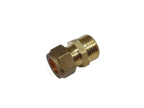 10mm Compression x 3/8" BSP Male Iron Straight Adaptor