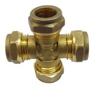 15mm Compression 4 Way Cross Tee