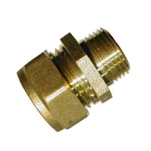 15mm Compression x 3/8" BSP Male Iron Straight Adaptor