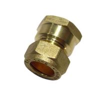 15mm Compression x 1/2" BSP Female Iron Straight Adaptor