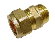 15mm Compression x 1/2" BSP Male Iron Straight Adaptor