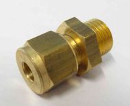 6mm Compression x 1/4" BSP Male Iron Straight Adaptor