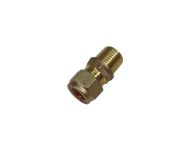 8mm Compression x 1/4" BSP Male Iron Straight Adaptor