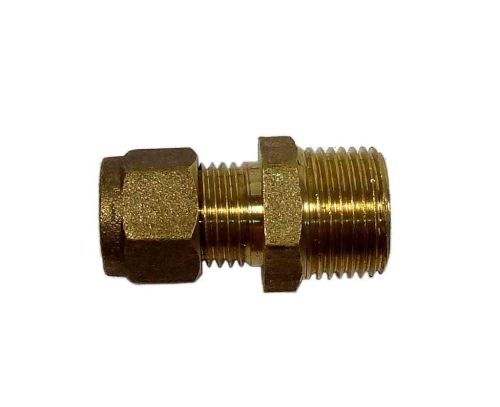 8mm Compression x 3/8" BSP Male Iron Straight Adaptor