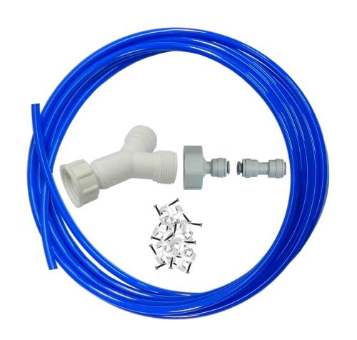 Fridge Plumbing Kit With Y Splitter, Adaptor 4m Pipe & Pipe Connector