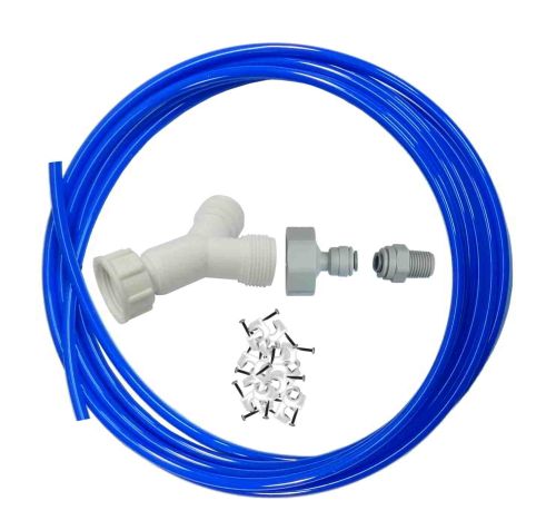 Fridge Plumbing Kit With Y Splitter, Adaptor, 4m Pipe & Fridge Connector
