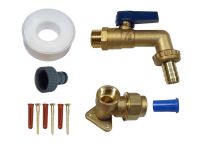 20mm MDPE Outside Tap Kit With Lever Tap (Blue Handle)