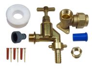 25mm MDPE Outside Tap Kit With Heavy Duty Bib Tap