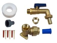 25mm MDPE Outside Tap Kit With Lever Tap (Blue Handle)