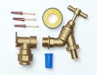 25mm MDPE Outside Tap Kit With 3/4" Bib Tap
