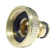 7/8" BSP Brass Outside Tap Hose Connector (Suits 3/4" Bib Tap)