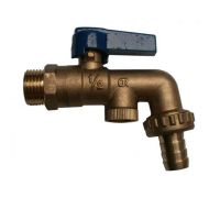 1/2" Lever Outside Tap With Double Check Valve (Blue Handle)