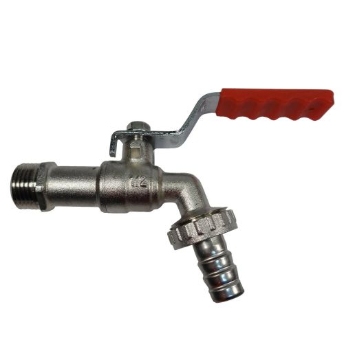 1/2" Lever Outside Tap (Red Handle)