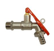 1/2" Lockable Lever Outside Tap (Red Handle)