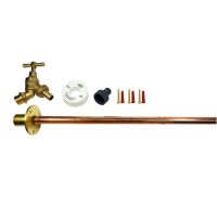 Outside Tap Kit With 600mm Through Wall Pipe / Wall Plate