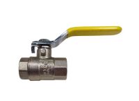 1/4" BSP Gas Lever Ball Valve With Yellow Handle