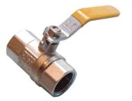 3/4" BSP Gas Lever Ball Valve With Yellow Handle