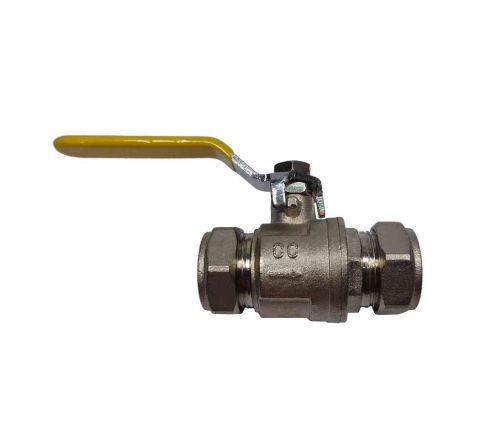 22mm Gas Lever Ball Valve With Yellow Handle