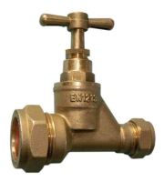 Brass 25mm MDPE x 15mm Copper Stopcock Valve