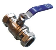 15mm Lever Ball Valve With Blue Handle