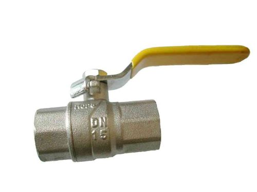 1/2" BSP Gas Lever Ball Valve With Yellow Handle