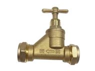 Brass 25mm MDPE Stopcock Valve