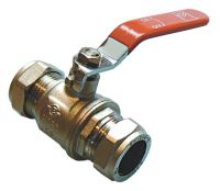 15mm Lever Ball Valve With Red Handle