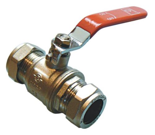 15mm Full Bore Lever Ball Valve With Red Handle