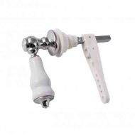 Ceramic and Chrome Toilet Flush Handle / Cistern Lever