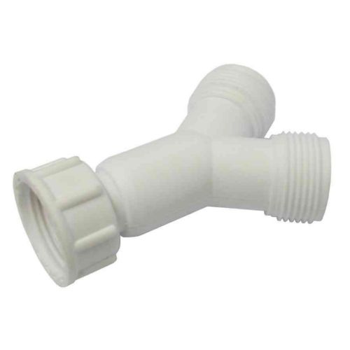 Plastic Washing Machine Y Piece 2 Way Connector 3/4" BSP