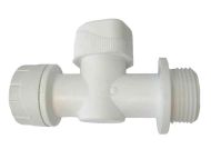 15mm x 3/4" BSP Push-Fit Washing Machine Isolation Valve / Tap