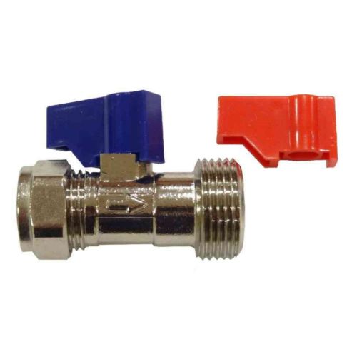 15mm x 3/4" BSP Washing Machine Isolation Valve With Check Valve