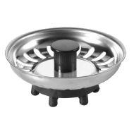 Basket Strainer Kitchen Sink Plug With Rubber Finger Seal McAlpine BSKTOP