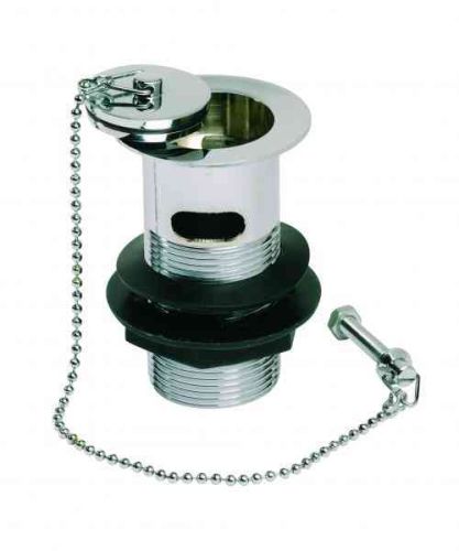 Bathroom Basin Waste With Chrome Plug & Chain - Slotted Tail