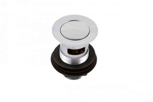 Bathroom Basin Waste With Click Clack Plug - Slotted Tail