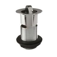 Bathroom Basin Waste With Rotary Flip Plug - Slotted Tail