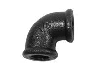 1/4" BSP Black Malleable Iron Female x Female Elbow