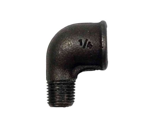 1/4" BSP Black Malleable Iron Male x Female Elbow