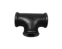 1/4" BSP Black Malleable Iron Equal Tee