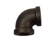 3/8" BSP Black Malleable Iron Female x Female Elbow