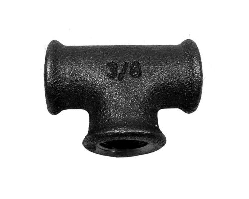 3/8" BSP Black Malleable Iron Equal Tee