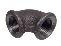 1/2" BSP Black Malleable Iron Female x Female Elbow