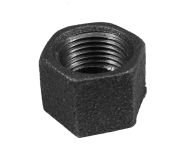 1/2" BSP Black Malleable Iron Blanking Cap / Blank Nut