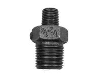 1/2" x 1/4" BSP Black Malleable Iron Hex Reducing Nipple