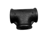 3/4" BSP Black Malleable Iron Equal Tee