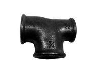 3/4" x 1/2" x 3/4" BSP Black Malleable Iron Reducing Tee