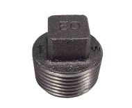 1" BSP Black Malleable Iron Plug